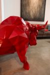 Bull charging position