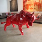 Bull charging position