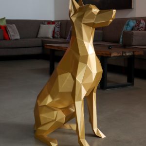 Doberman sitting Dog