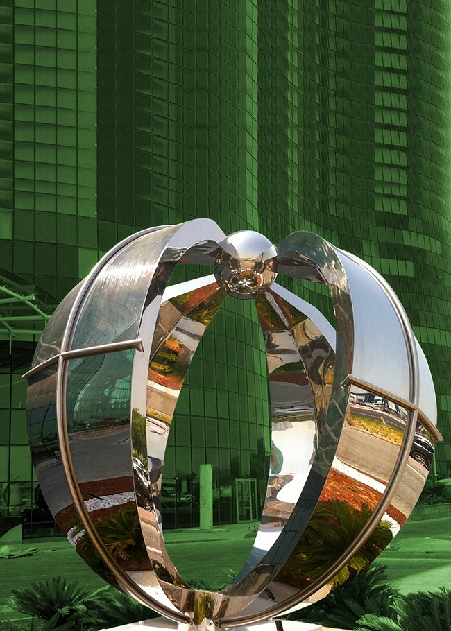 weld-tech-public-art-hilton-hotel-entrance
